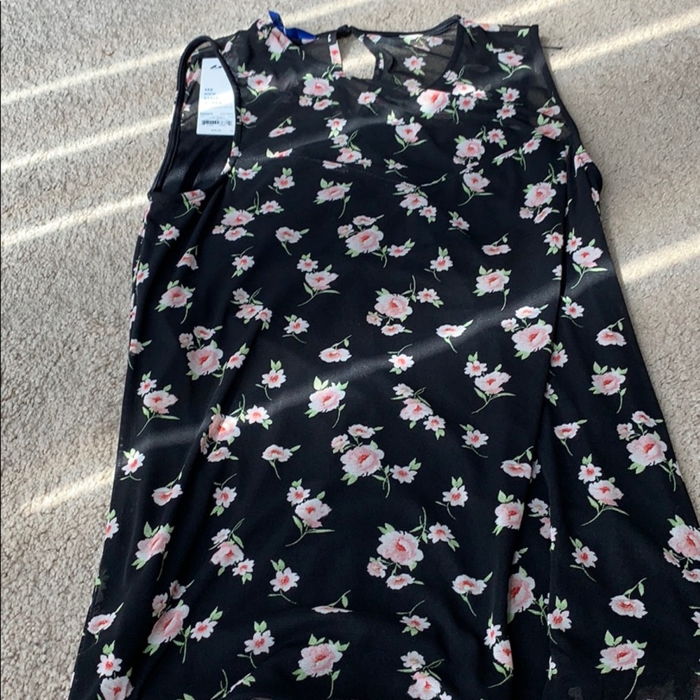 Apt 9. Flowery Blouse with Mesh NWT
